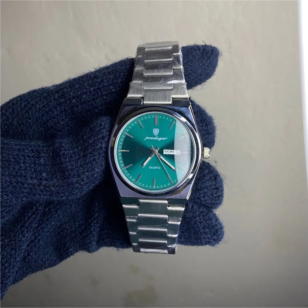 Poedagar 930 Watch – Silver Green